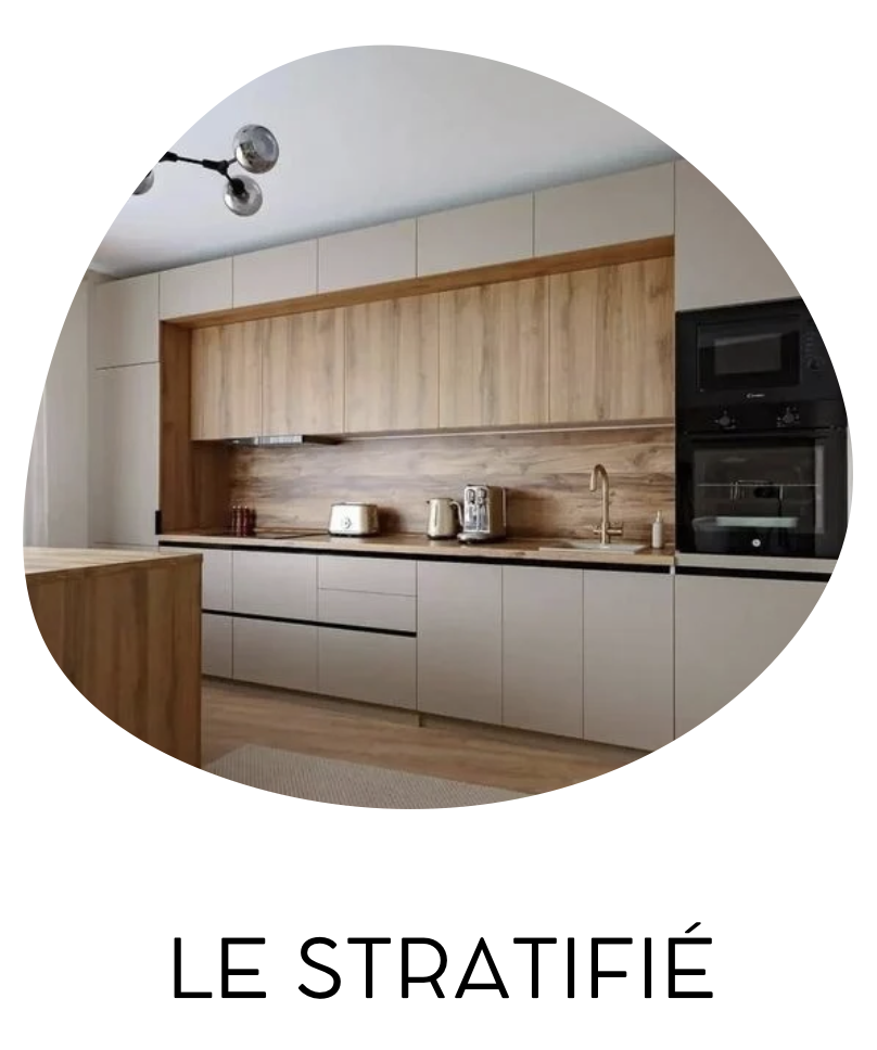 Cuisine ouverte stratifié